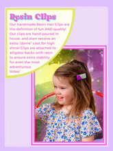 Load image into Gallery viewer, Hair Clips - Fuchsia Colorblock