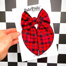 Load image into Gallery viewer, Darling Bow (XL)- Fireside Plaid