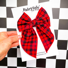 Load image into Gallery viewer, Darling Bow (XL)- Fireside Plaid