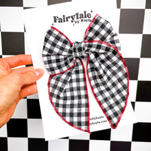 Load image into Gallery viewer, Darling Bow (XL)- Red/Black Picnic
